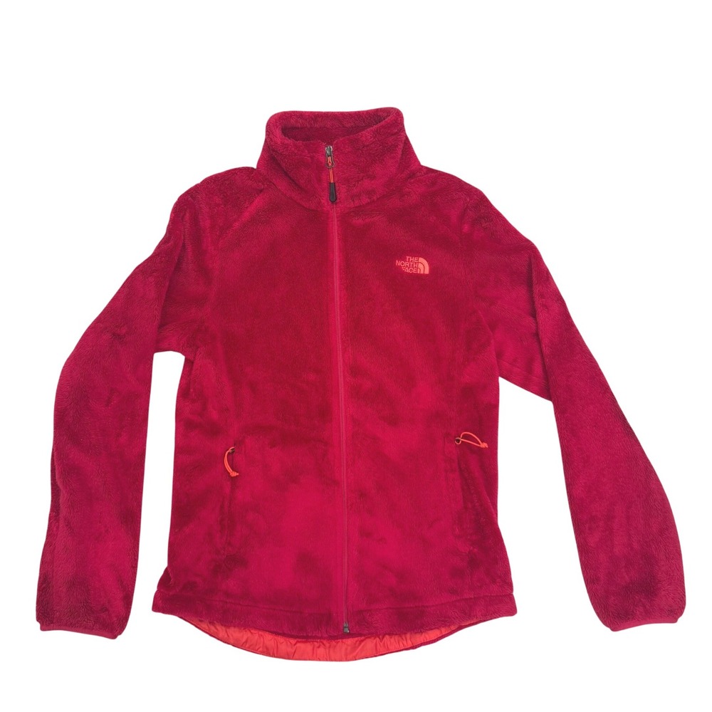 The North Face Osito 2 Fleece Jacket Womens Small Raspberry Pink Fuzzy Full Zip